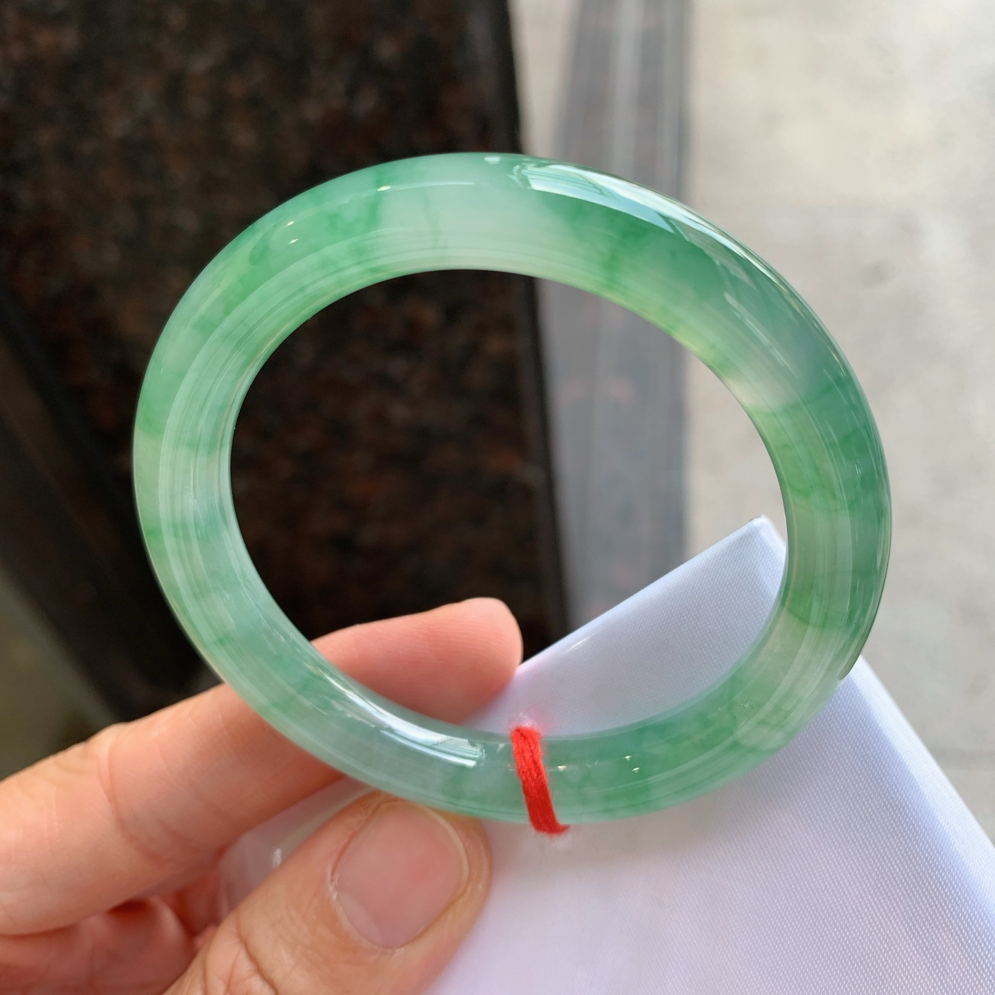 圆条冰飘绿 微纹 冰润