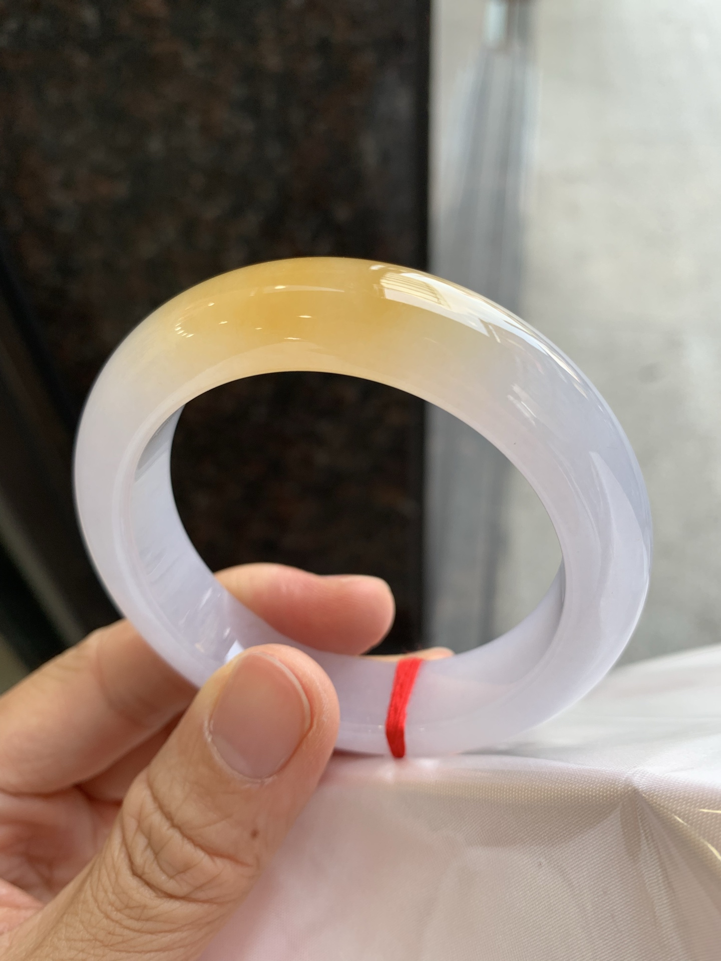 正圈冰黄翡 无裂 色好