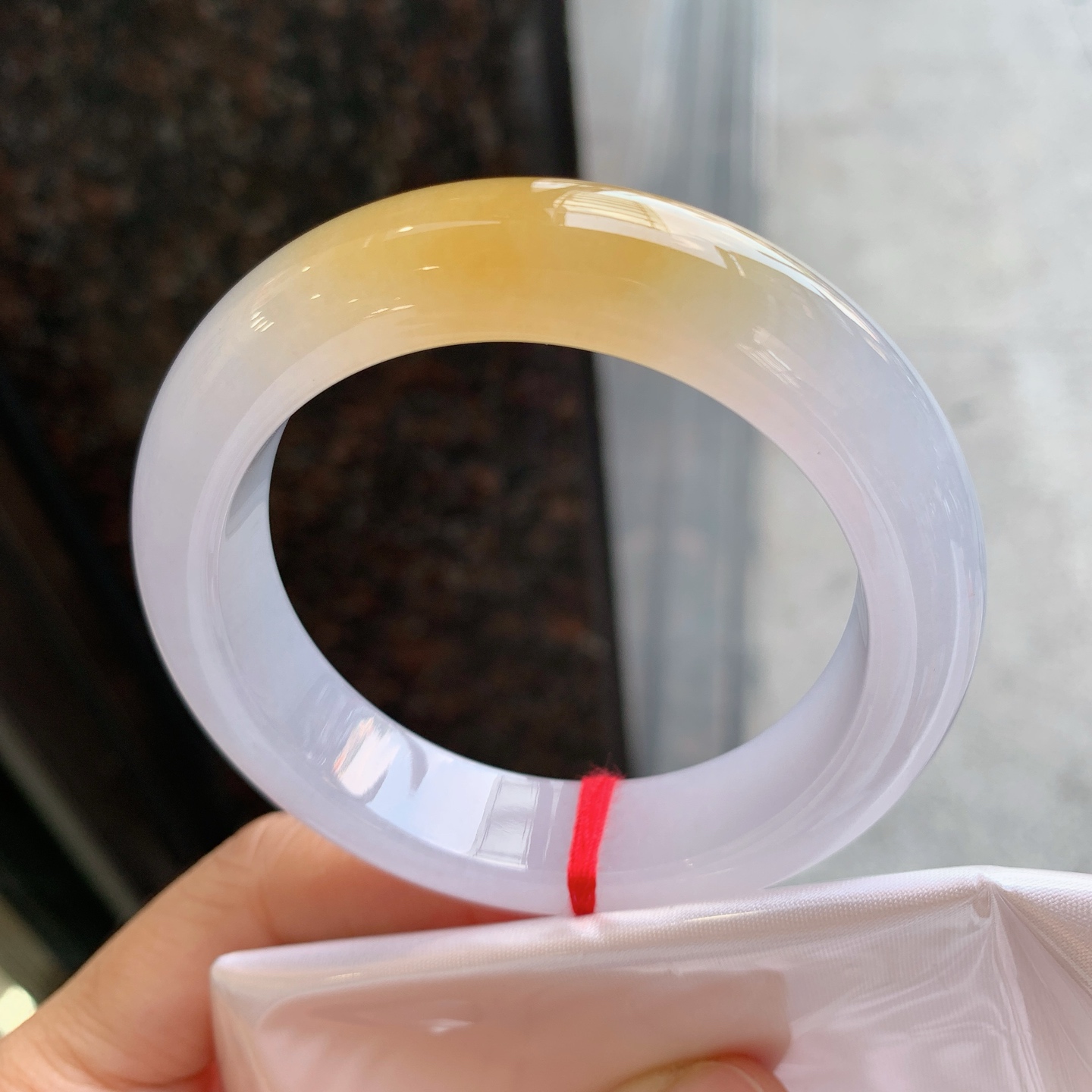 正圈冰黄翡 无裂 色好
