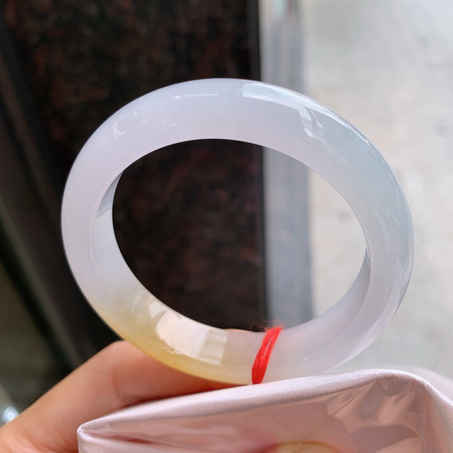 正圈冰黄翡，有棉线，色好