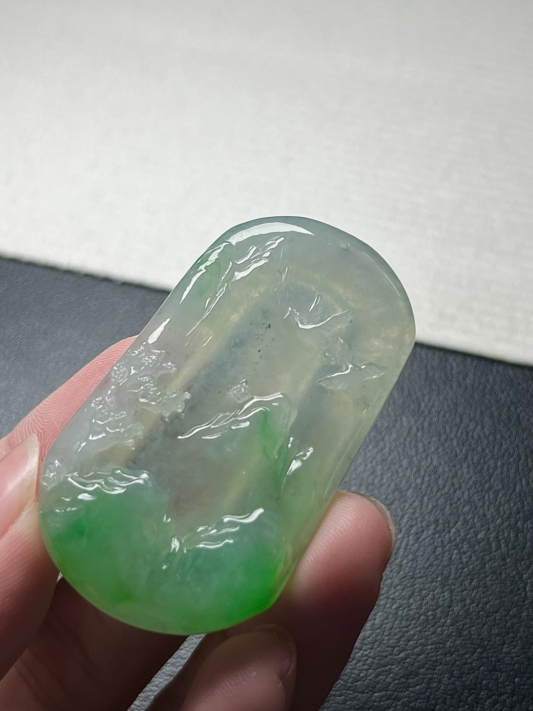 【山水牌】飘花灵动，种老细腻形体佳尺寸：47.6*28.2*6,a1998