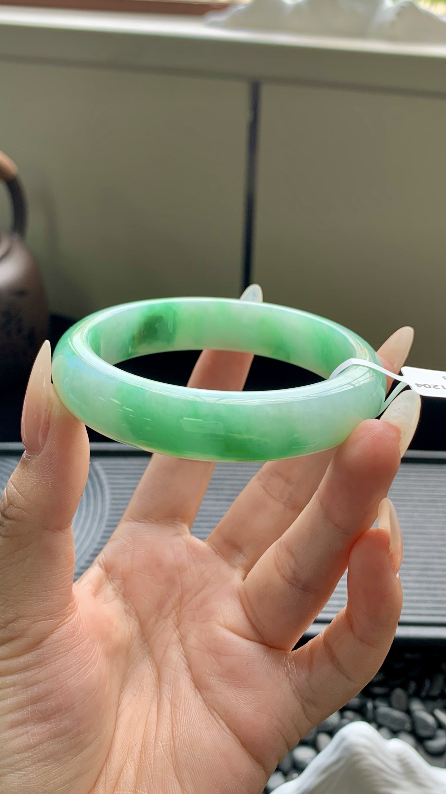 宽版飘绿正圈成品 HYC-1204 尺寸：57-14-8.5