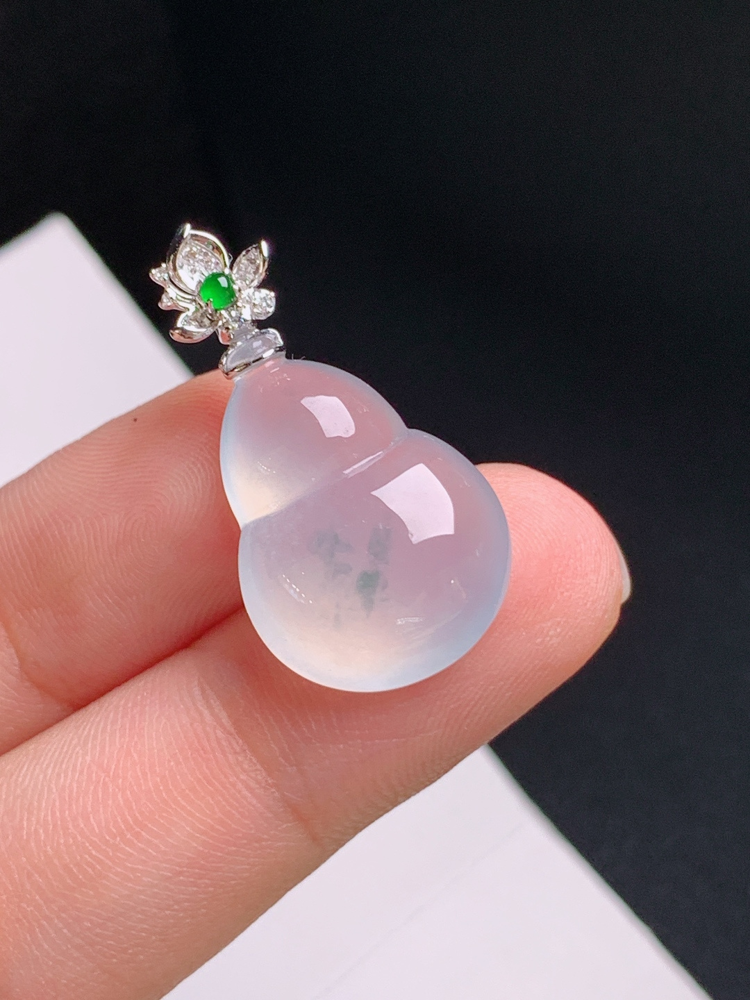 ️ 冰种葫芦吊坠，种老起胶，饱满圆润，福禄双全 17