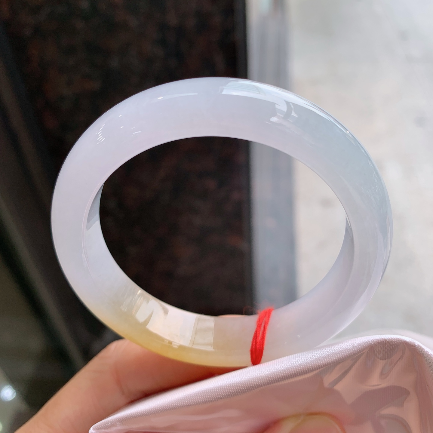 正圈冰黄翡，有棉线，色好