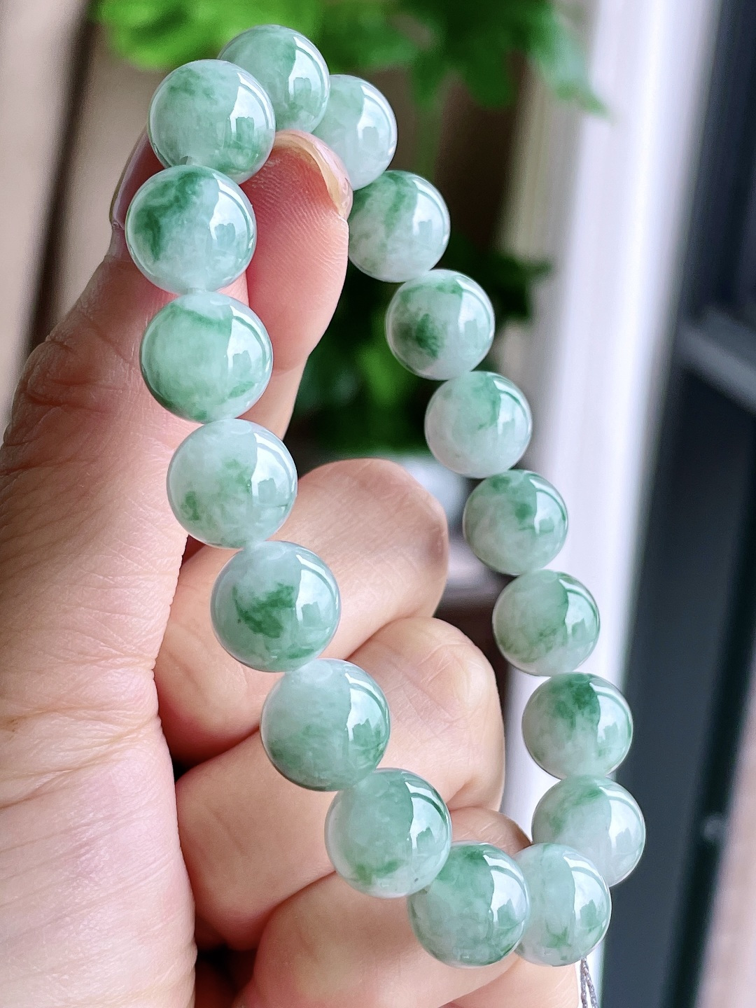 糯冰飘花手串圆珠珠子手串 性比高