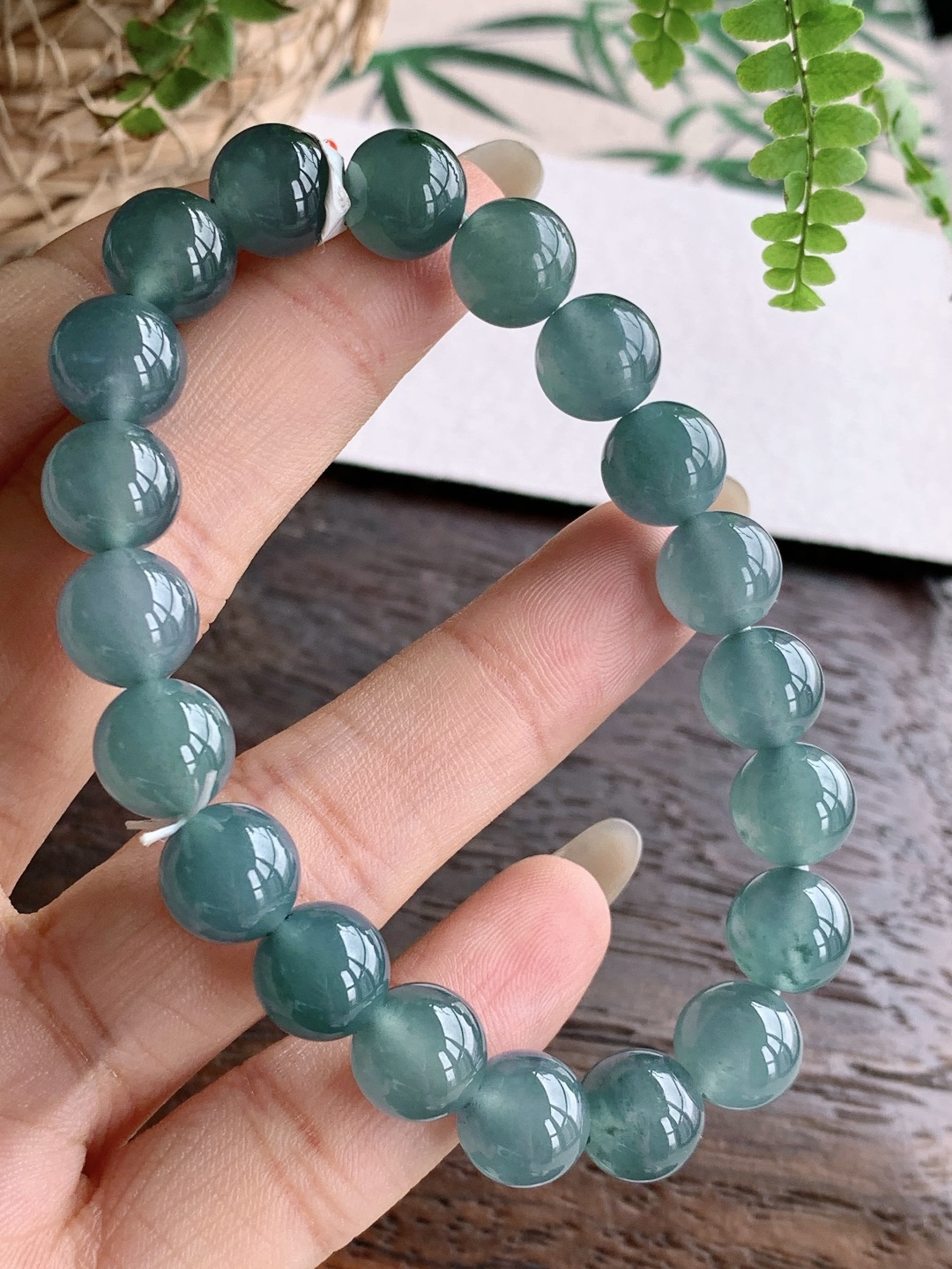 ️冰天空蓝手串圆珠子手串 性比高 老蓝水