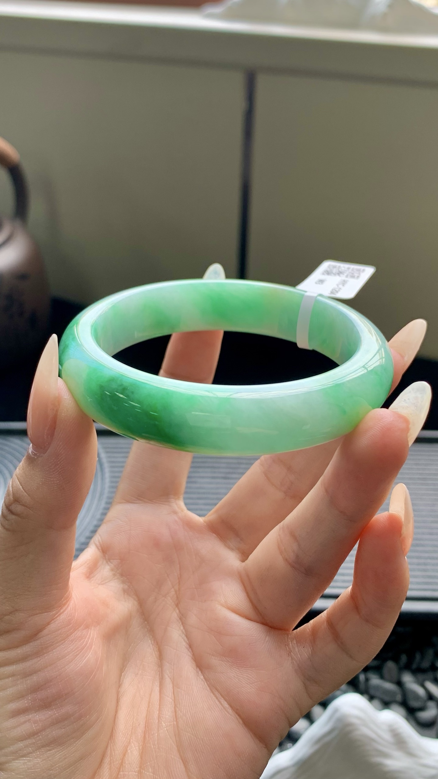 宽版飘绿正圈成品 HYC-1204 尺寸：57-14-8.5