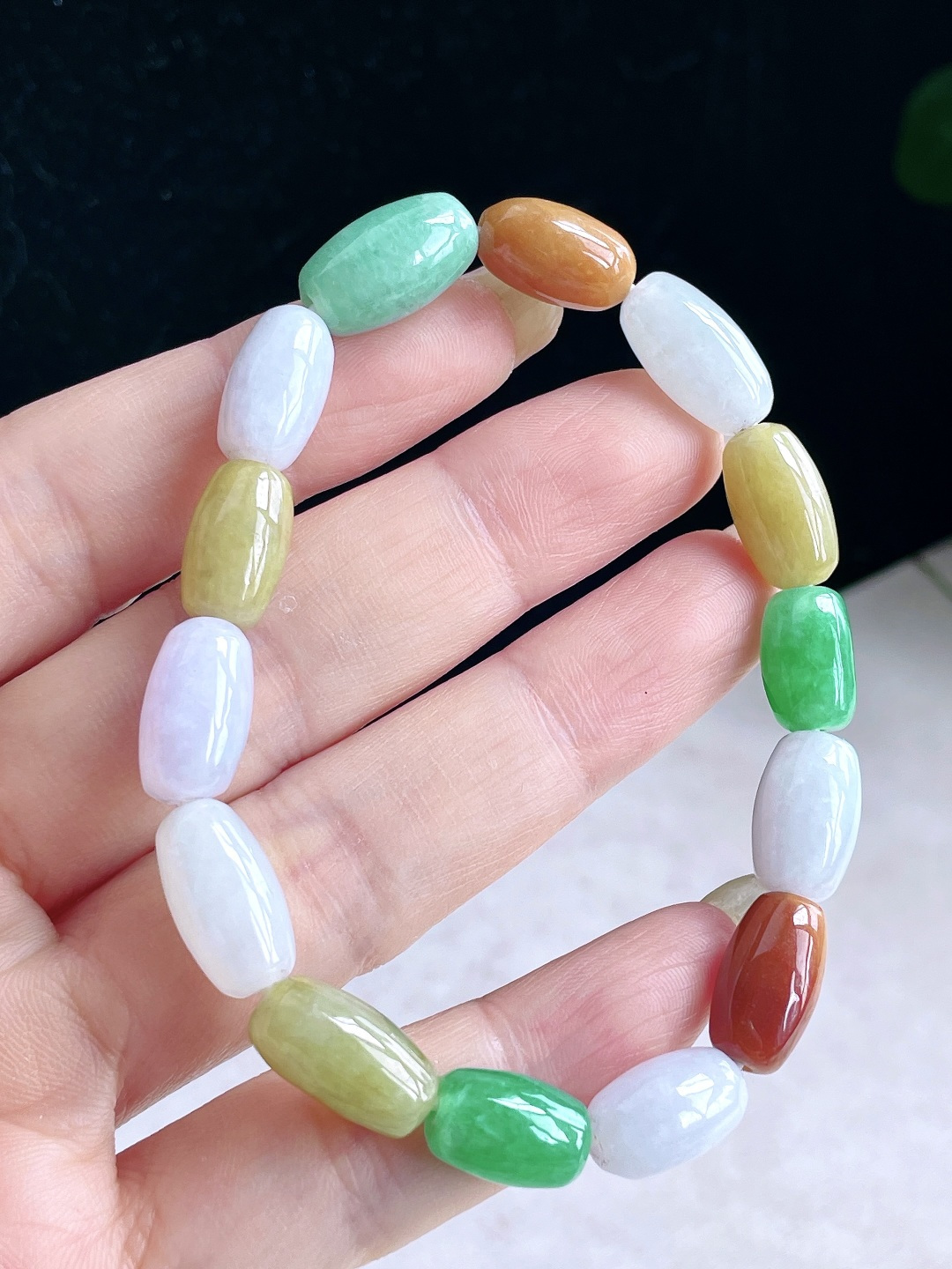 冰多宝手串筒珠手串 性比高 多彩
