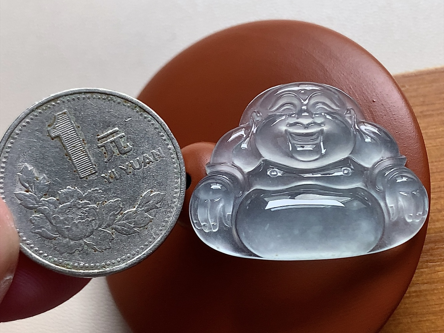 ️ 玻璃蓝钢佛公 冰透感十足，起胶感，无裂尺寸30.8*24*4.3