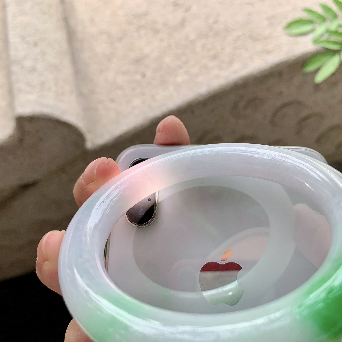 圆条55 56，细糯飘阳绿，水润，种老，细腻，有纹线