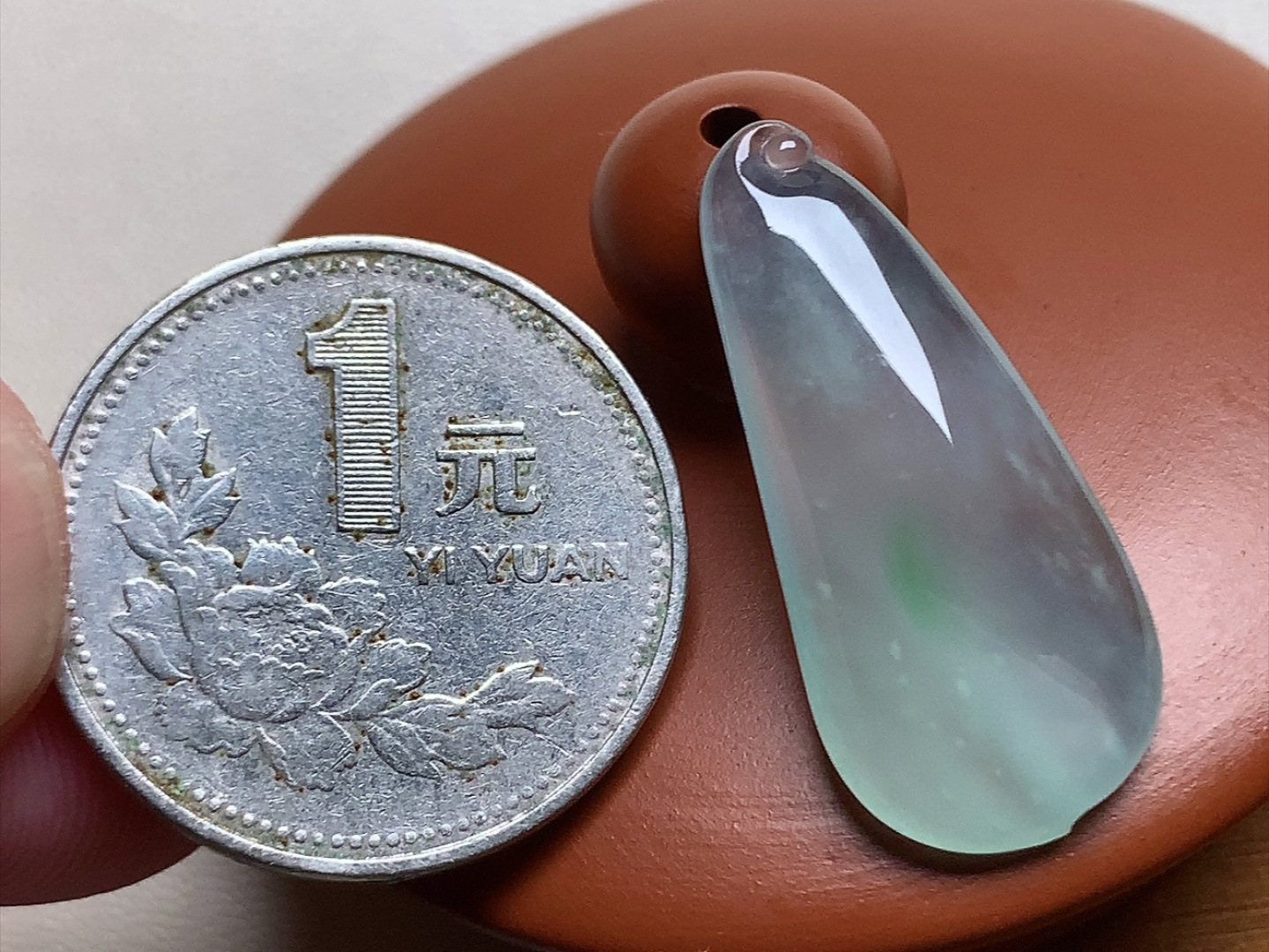️ 玻璃种高翠福瓜 色泽清新漂亮，起胶感，无裂尺寸29*13*4.5