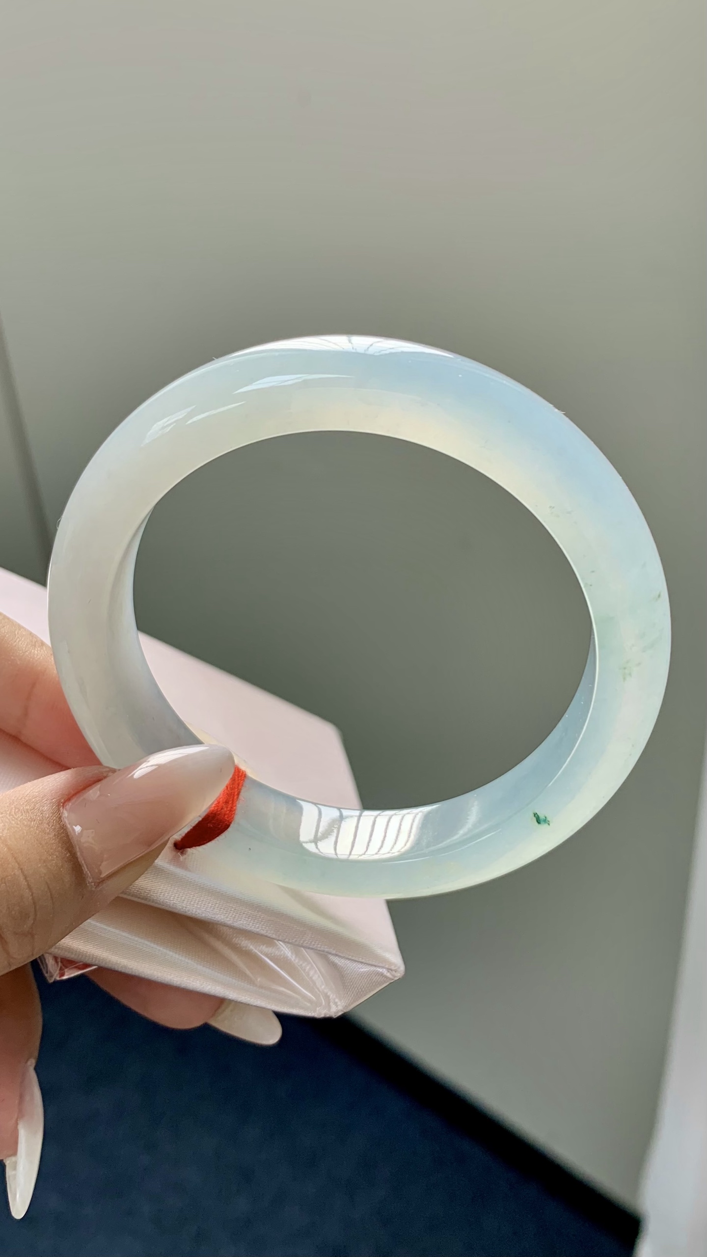冰蓝飘绿正圈成品 HYC-521 尺寸：56.5-12-9