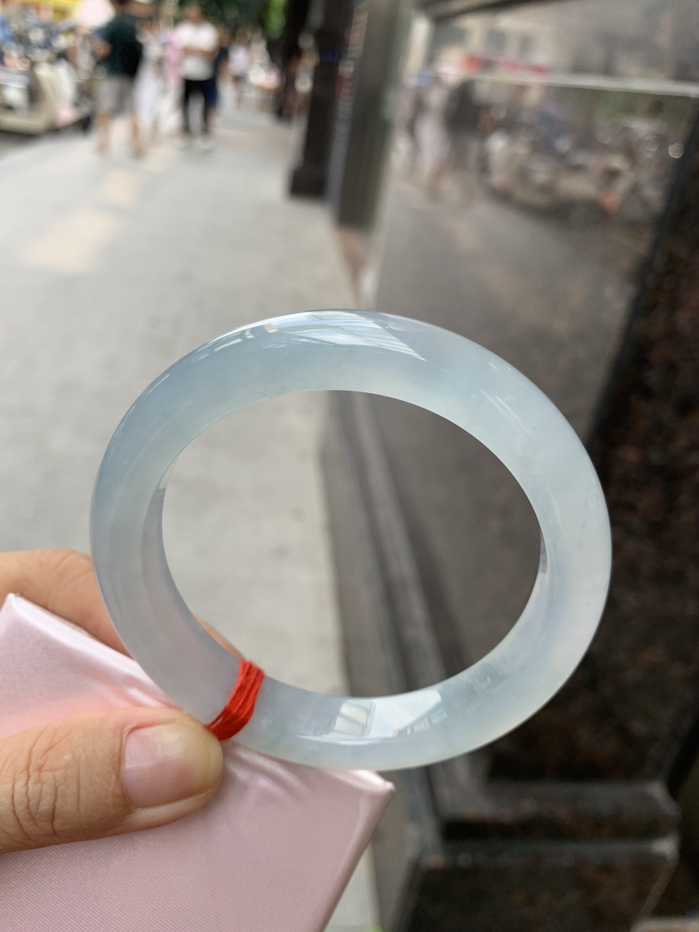 冰蓝底正圈, 60.3-9.4-11.5, 0908-N1537, 无裂, 背景墙底色没拍出来, 实
