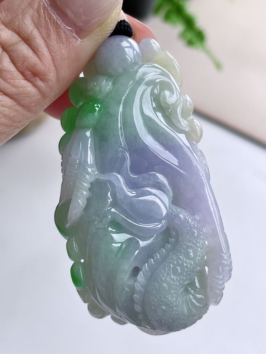 【裸石】冰春彩龙牌大龙牌吊坠【说明】缅甸 无裂 性比高 超厚【尺寸】60.2-32.3-13【重量】44.7克
