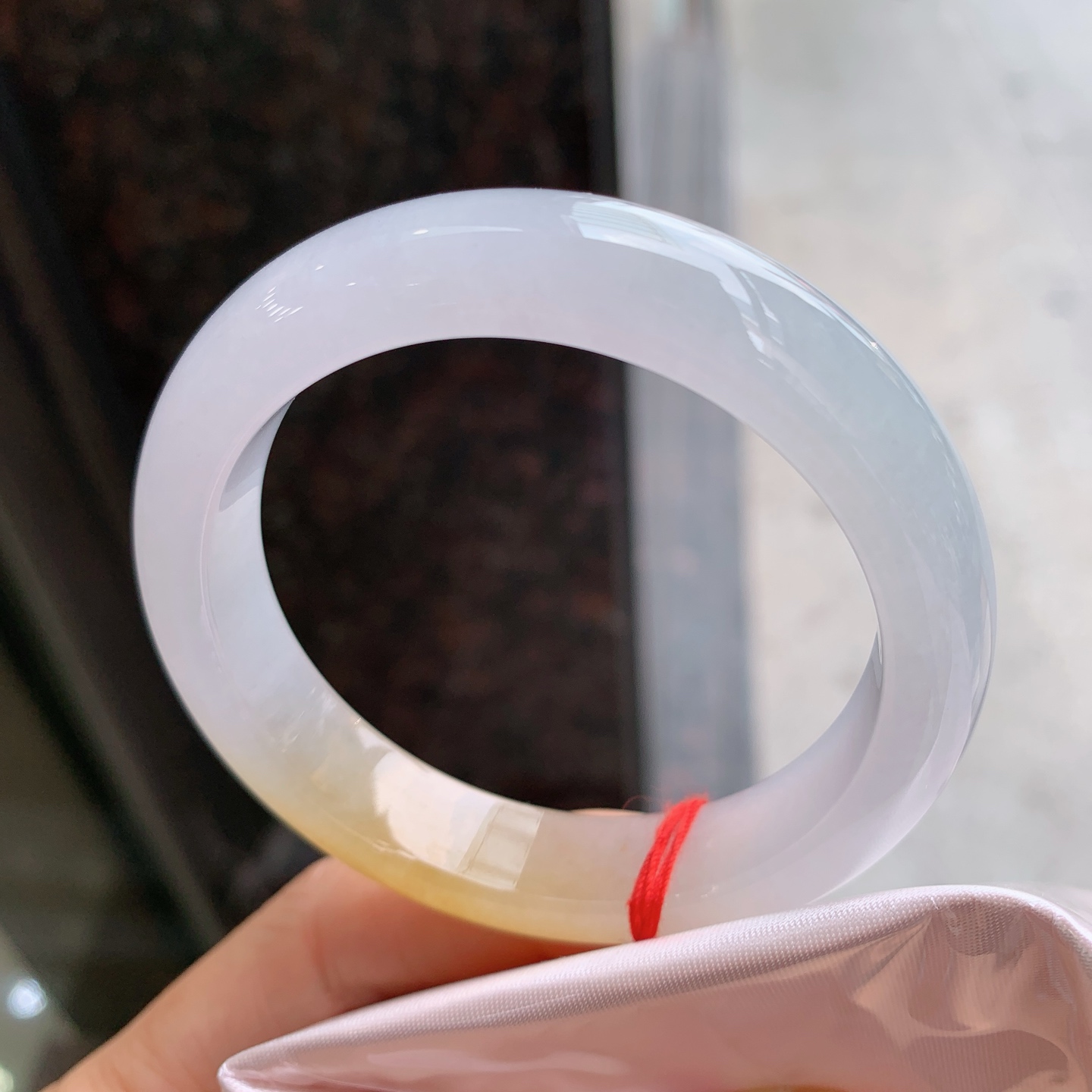 正圈冰黄翡，有棉线，色好