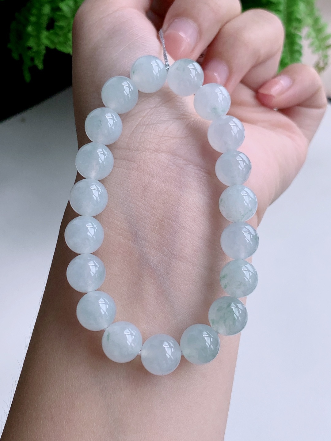 冰飘花手链圆珠珠子手链 性比高