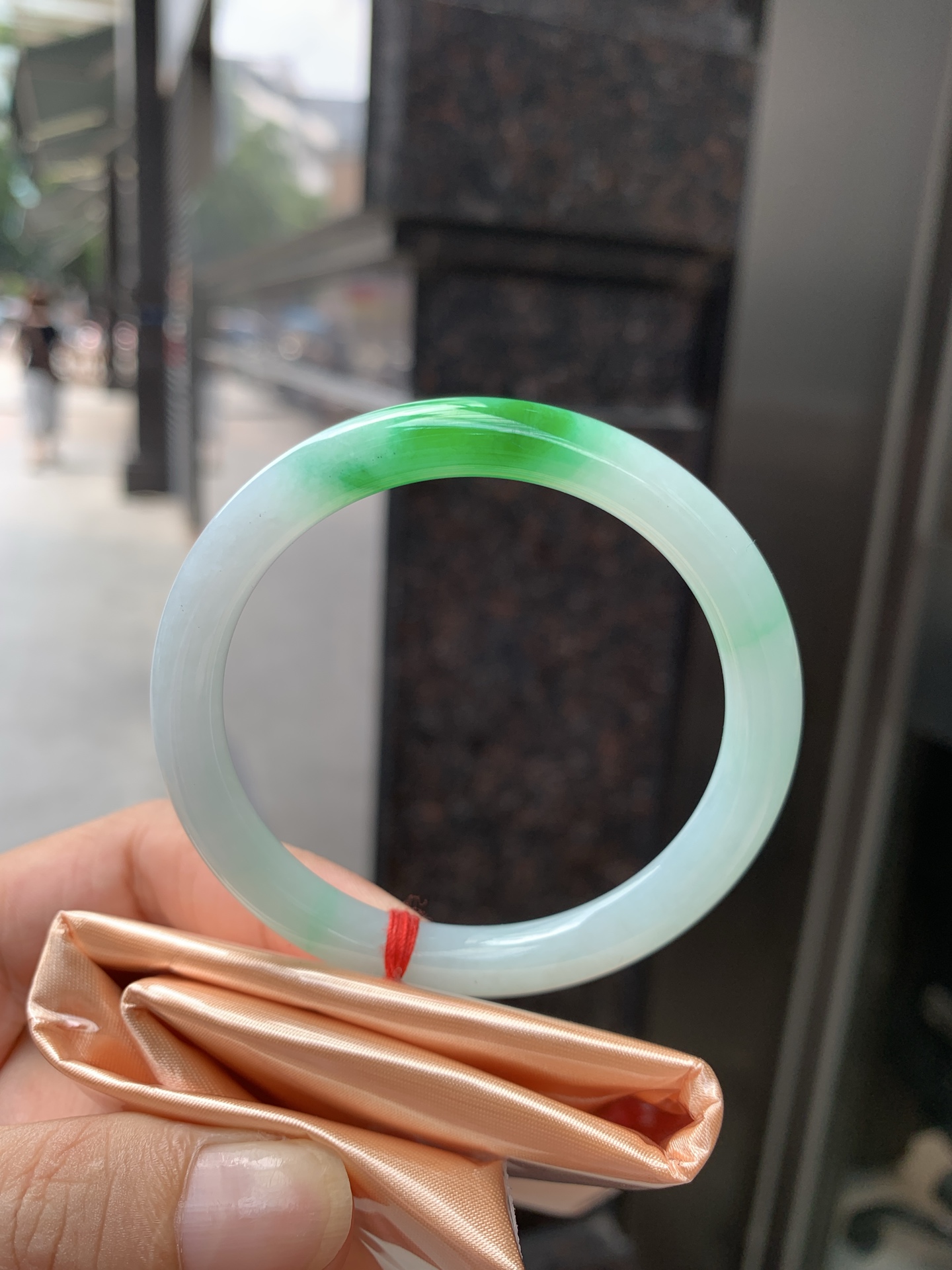 白底青辣绿圆条 0908-N1534 打灯细纹