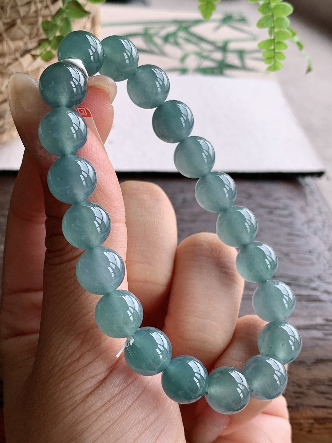 ️冰天空蓝手串圆珠子手串 性比高 老蓝水