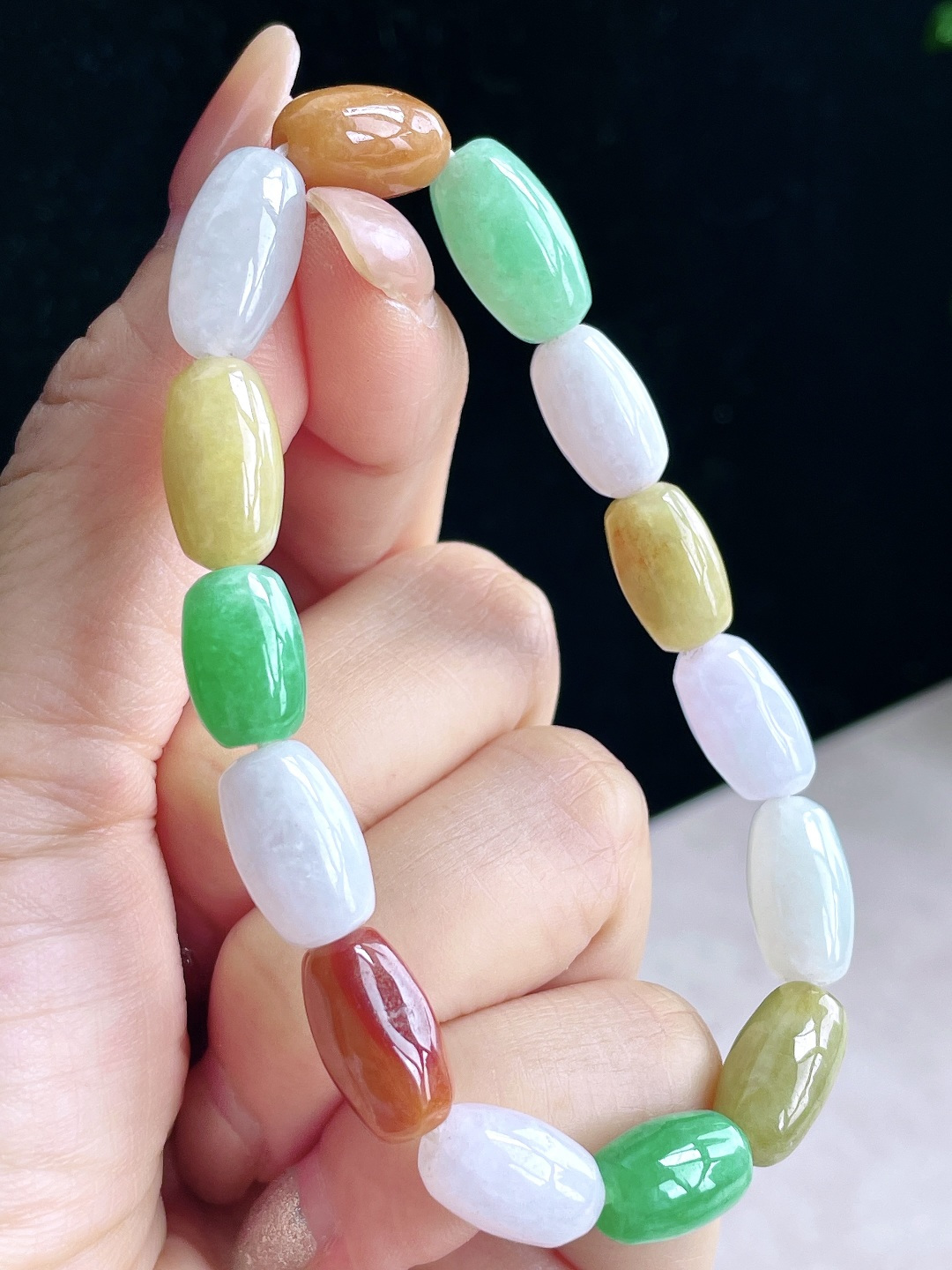 冰多宝手串筒珠手串 性比高 多彩
