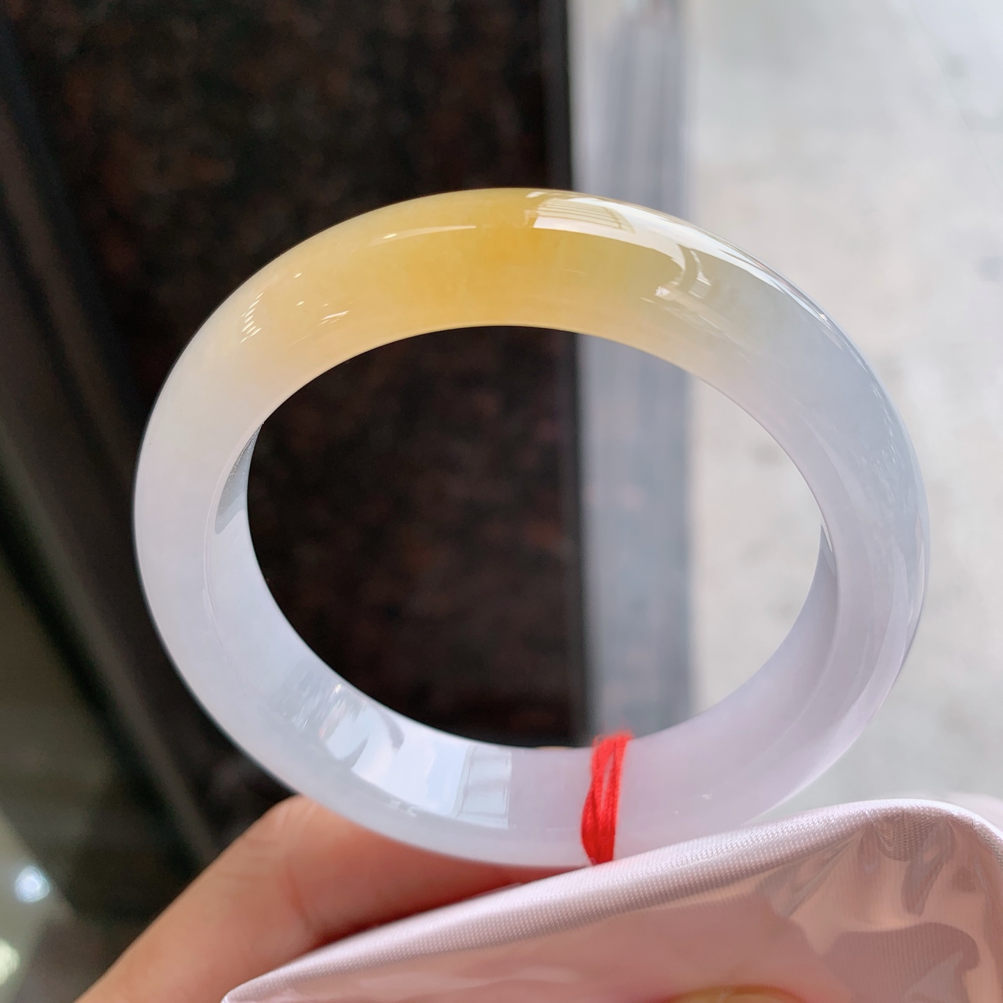 正圈冰黄翡，有棉线，色好