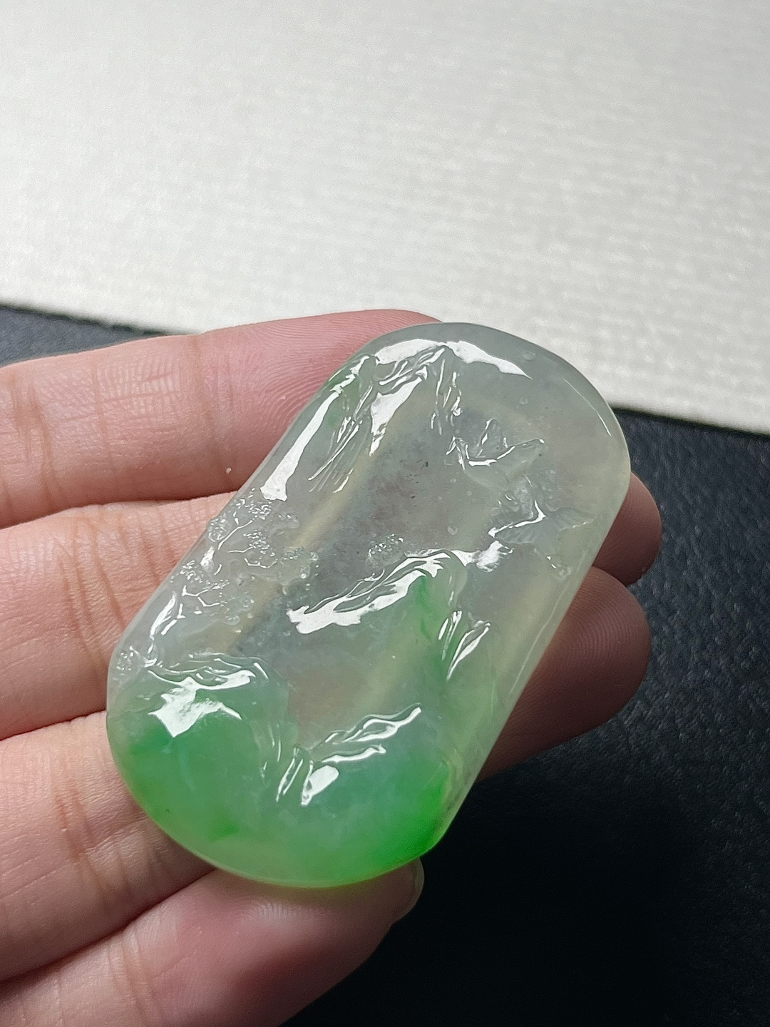【山水牌】飘花灵动，种老细腻形体佳尺寸：47.6*28.2*6,a1998