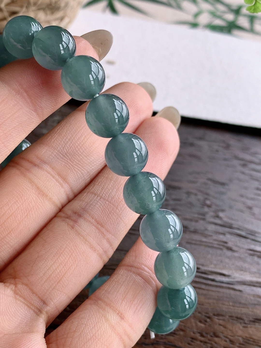 ️冰天空蓝手串圆珠子手串 性比高 老蓝水
