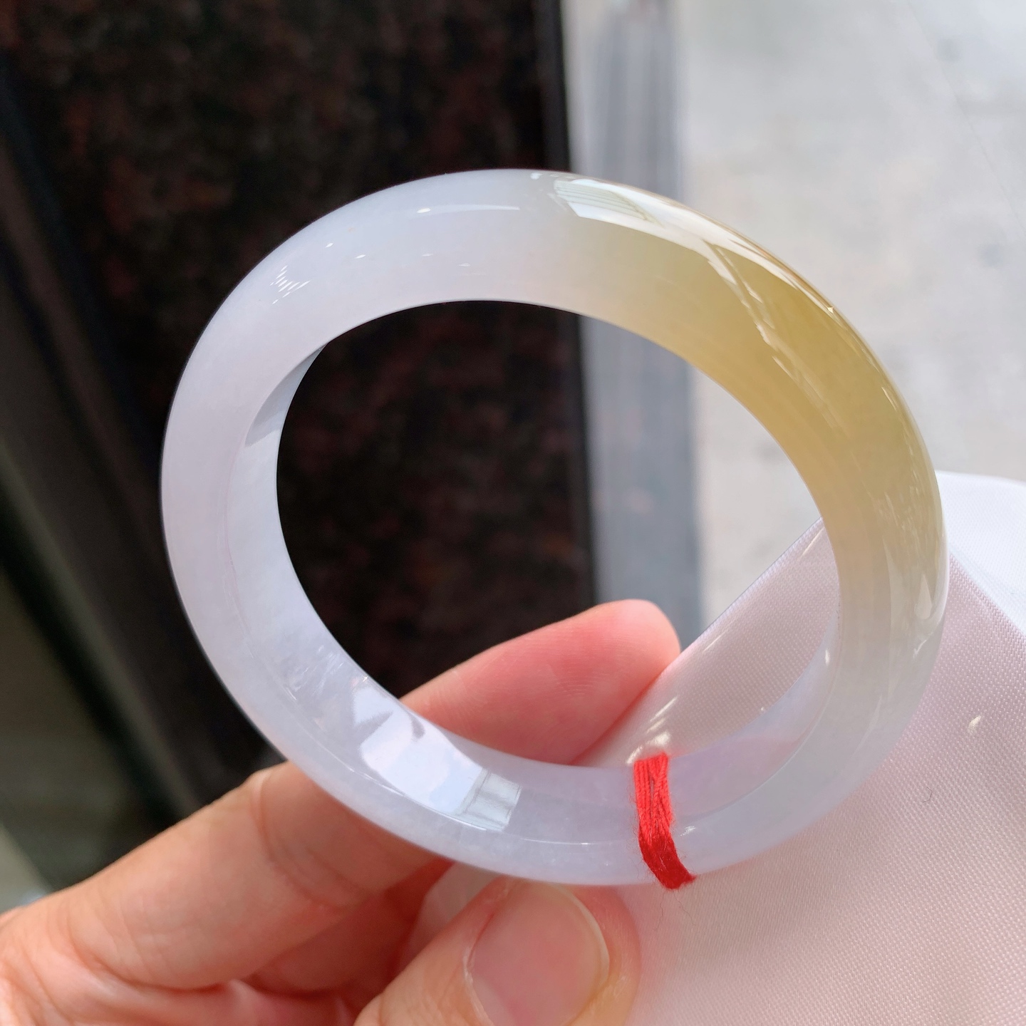 正圈冰黄翡，有棉线，色好