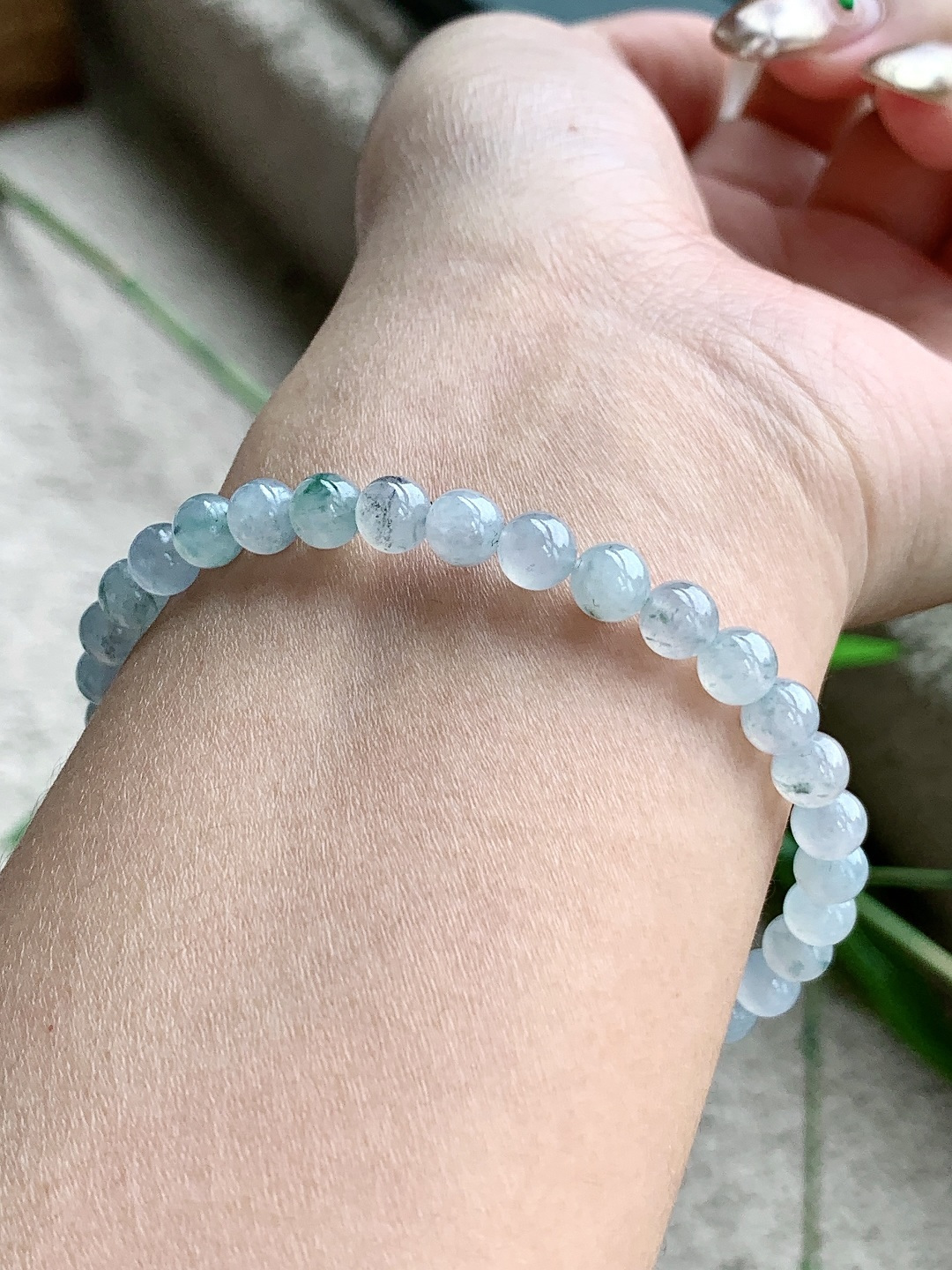 🫧冰飘花手串圆珠子手串 性比高 6mm 14克