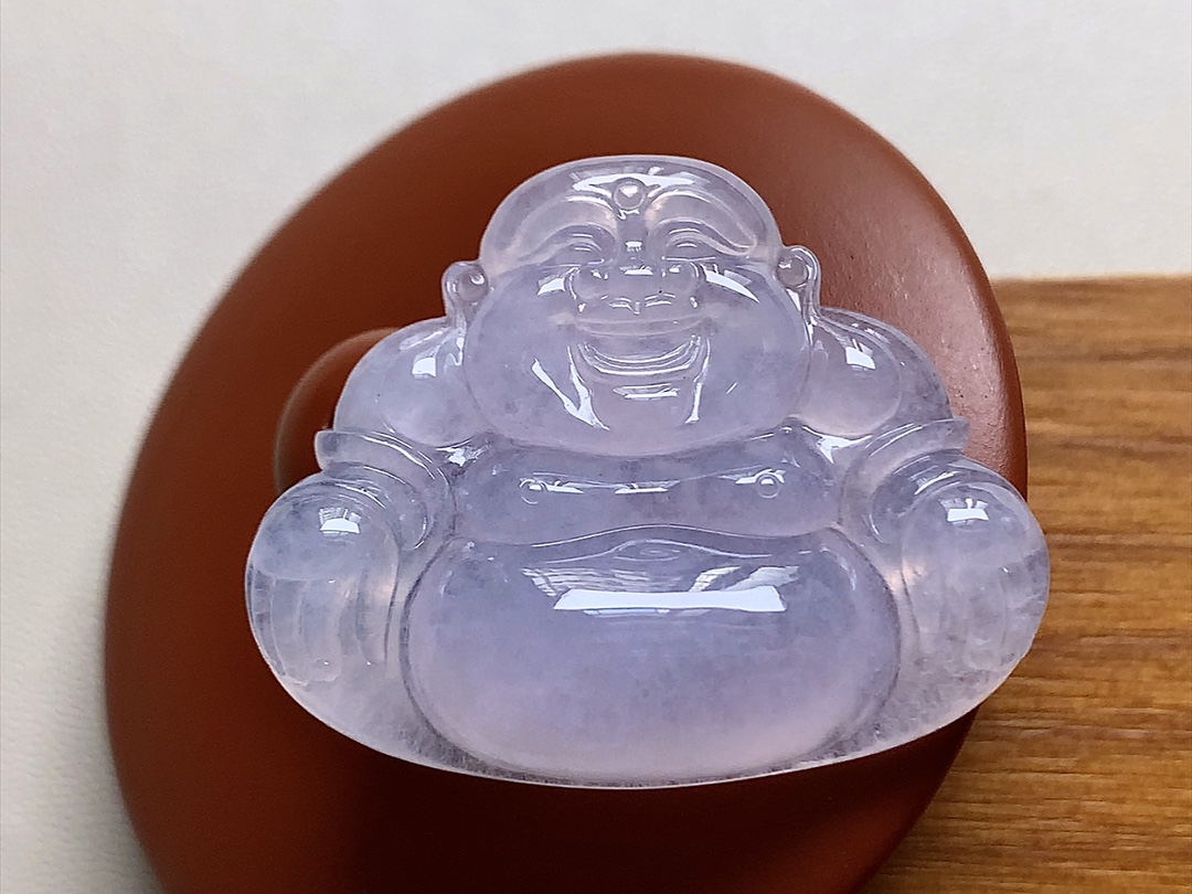 ️ 冰种佛公 紫色漂亮，种水，无裂