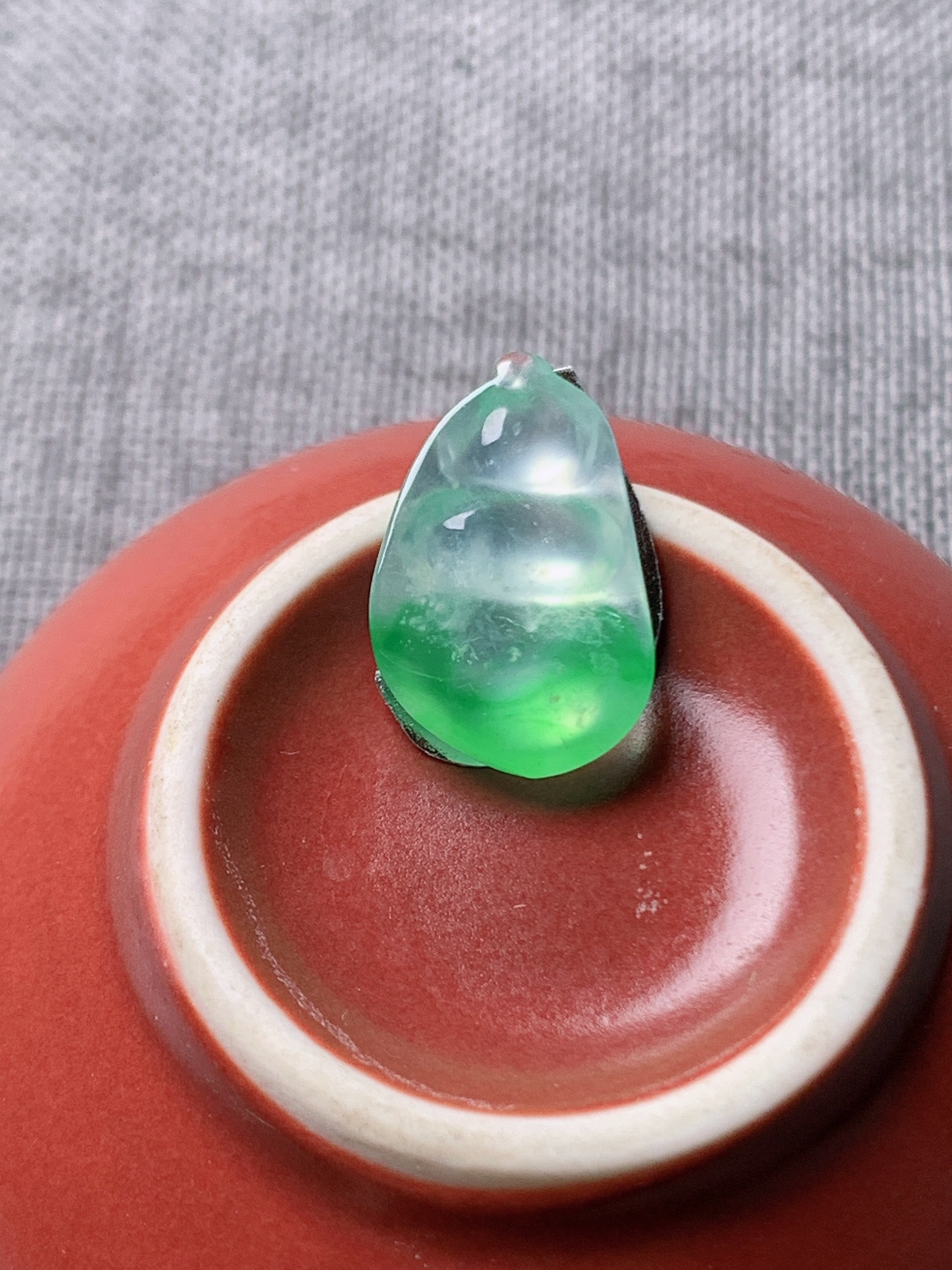 ️冰绿福豆 ，水润种老  0909尺寸14.3*9*2.7