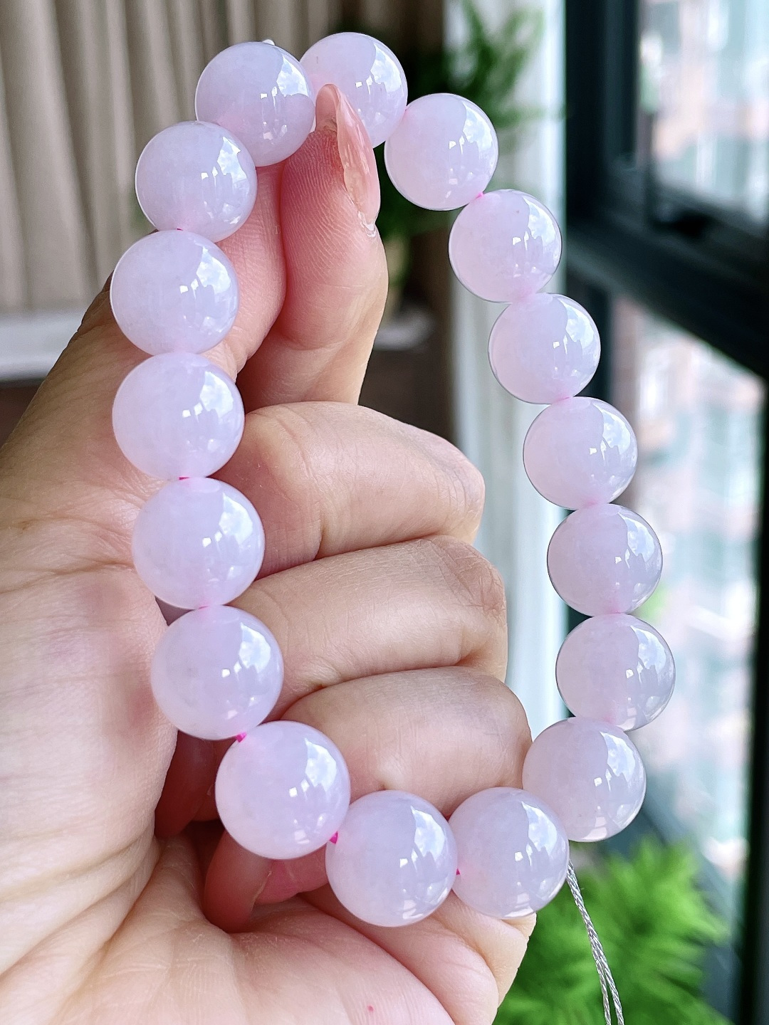 【珠子】冰紫罗兰手串圆珠珠子手串【说明】性比高【尺寸】12.4mm【重量】59.2克