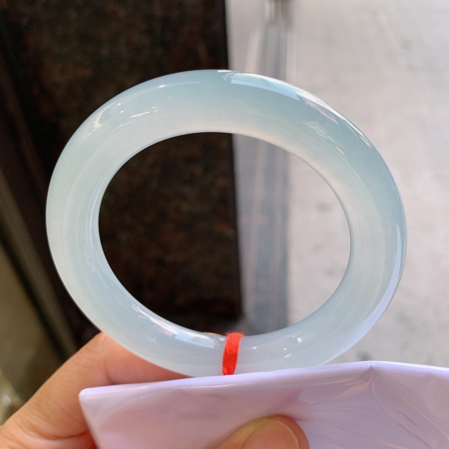 圆条冰蓝水 无裂 尺寸：56/10.6/11 冰润