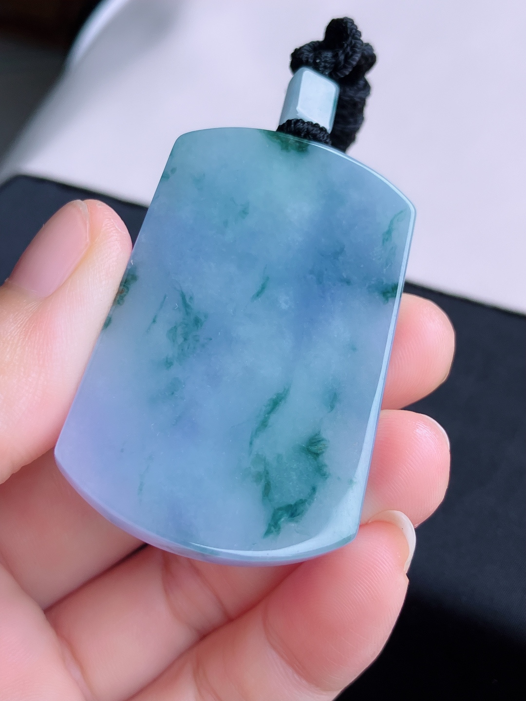 冰紫平安牌，简约时尚，自然光实拍