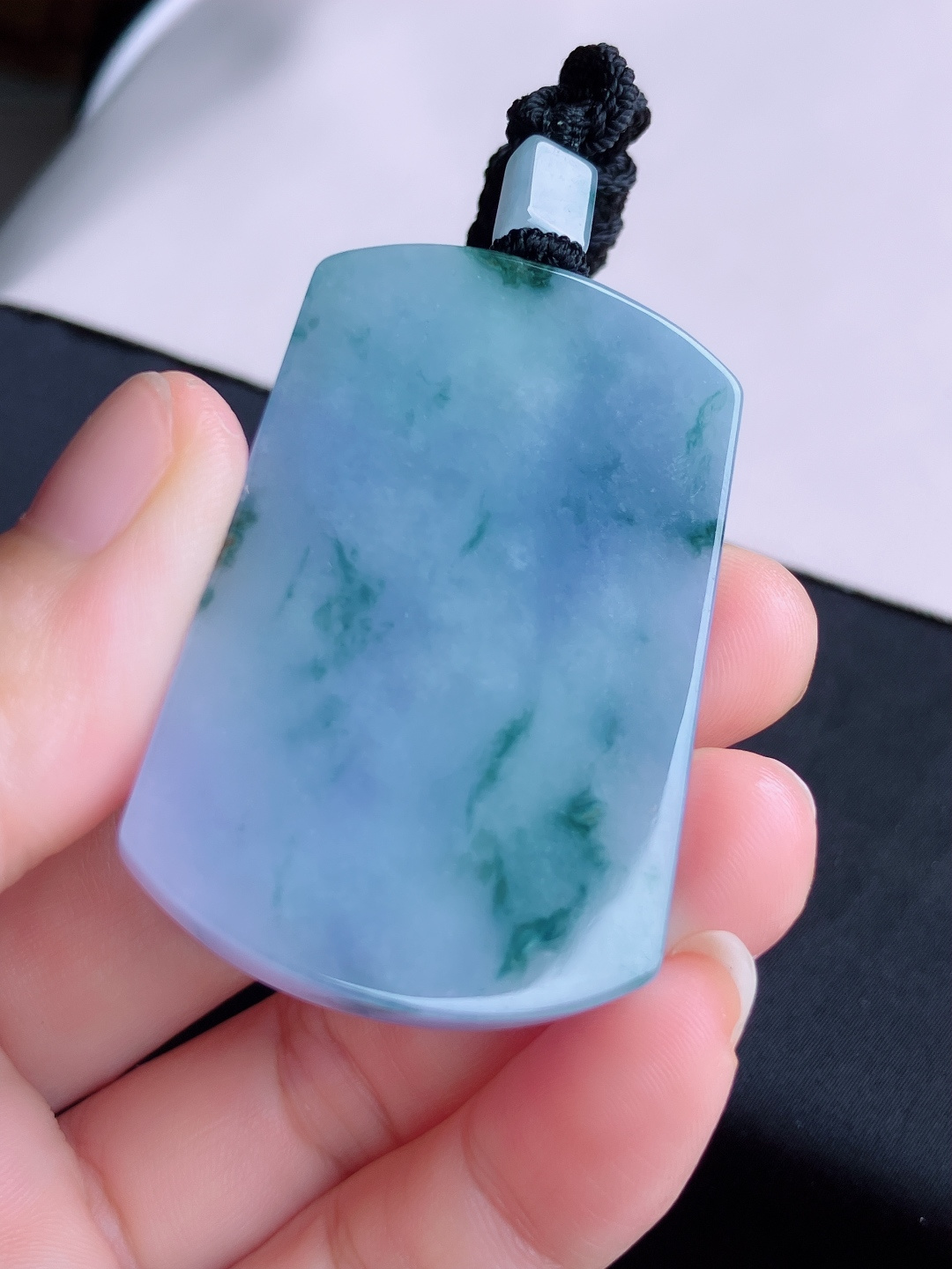 冰紫平安牌，简约时尚，自然光实拍