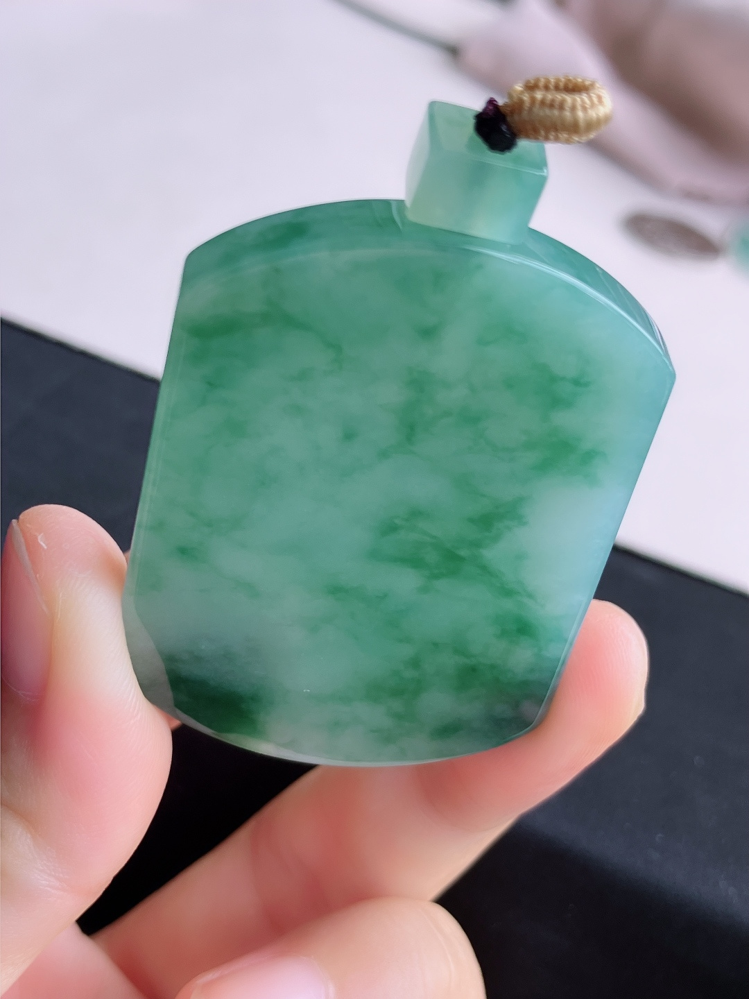 冰飘花平安牌，意境美，自然光实拍