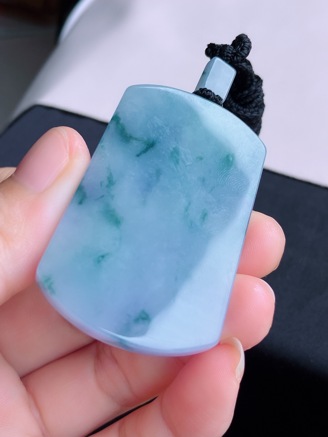 冰紫平安牌，简约时尚，自然光实拍