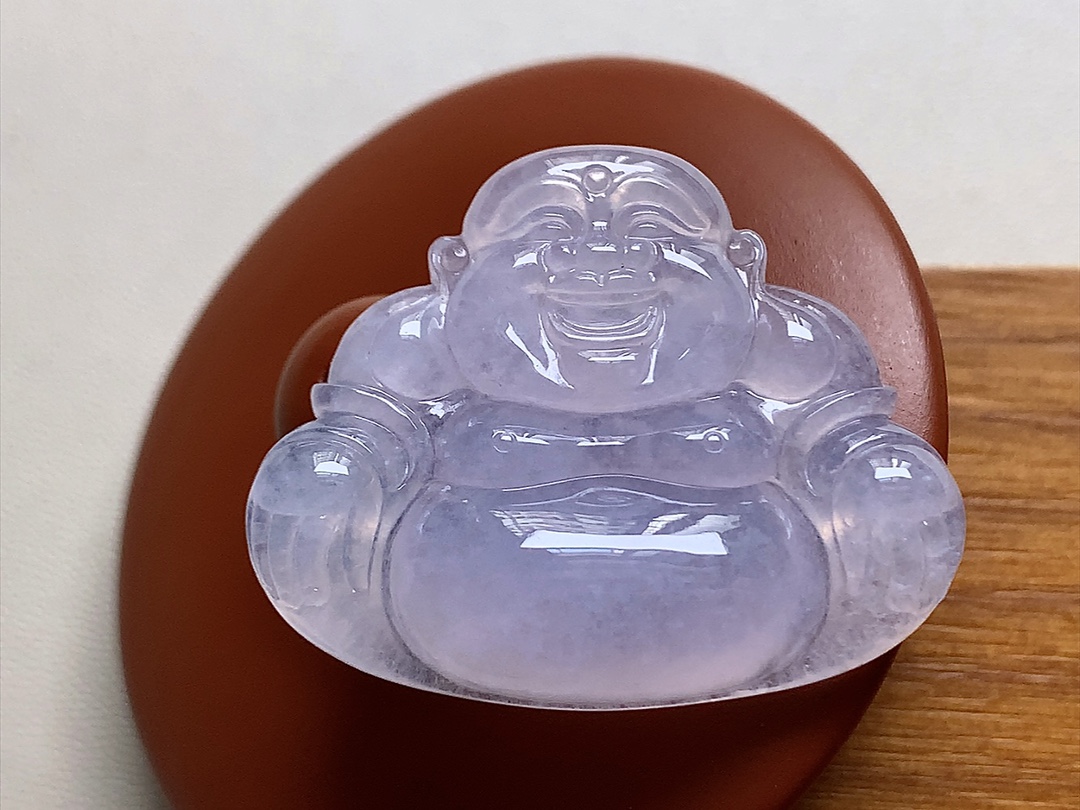️ 冰种佛公 紫色漂亮，种水，无裂