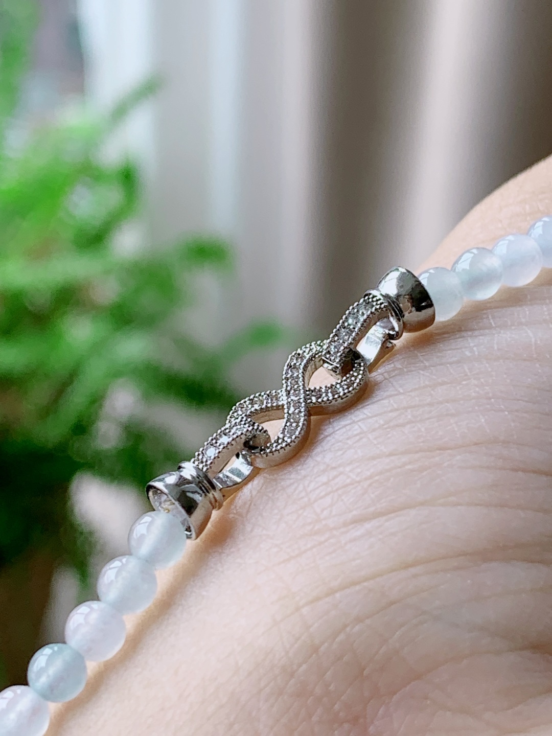 【珠子】冰多宝珠链圆珠珠子珠串长串【说明】缅甸 性比高【尺寸】3.8mm 31cm【重量】18克