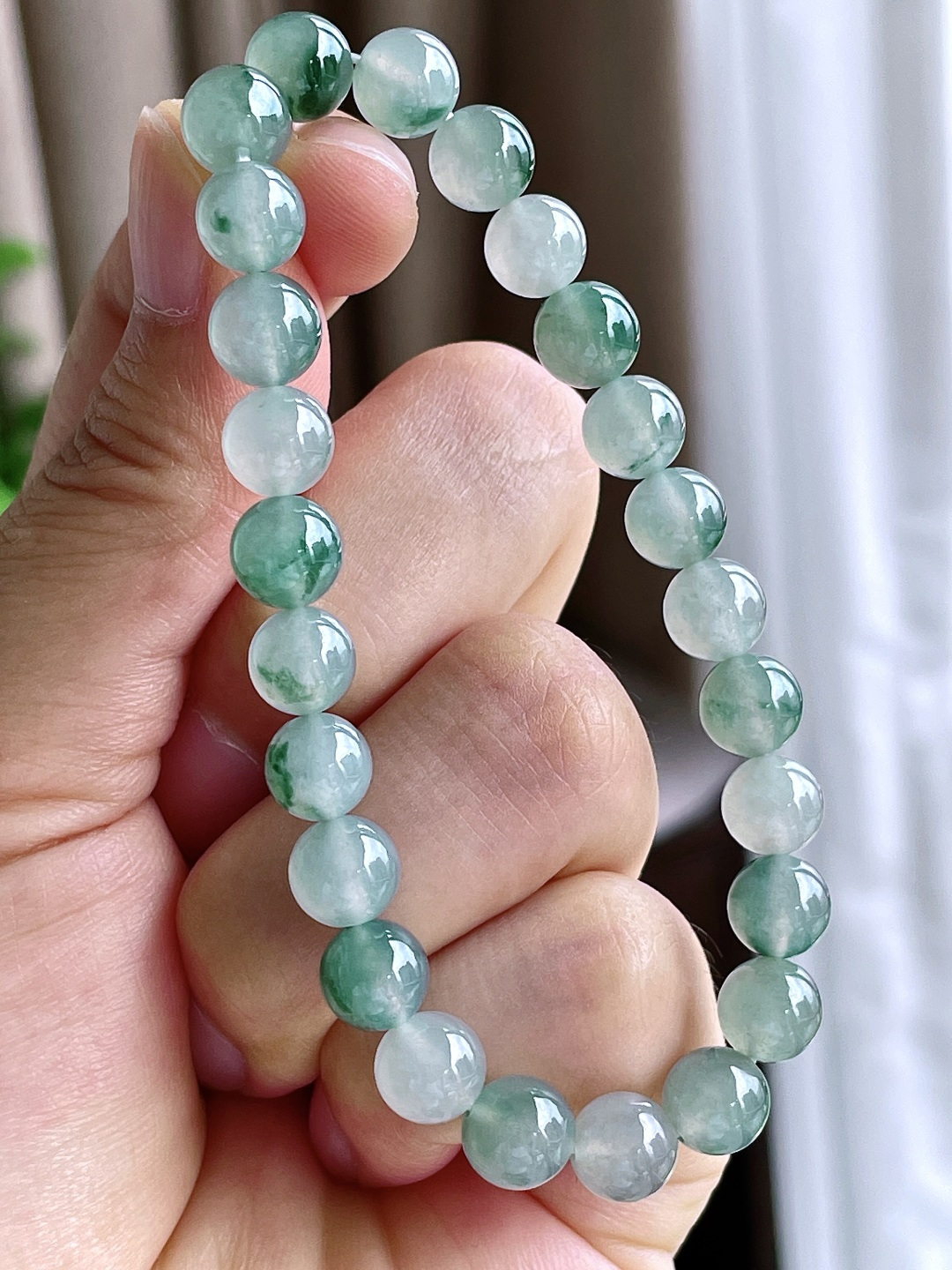 冰飘花手串圆珠珠子手串 性比高 7.7mm 20克