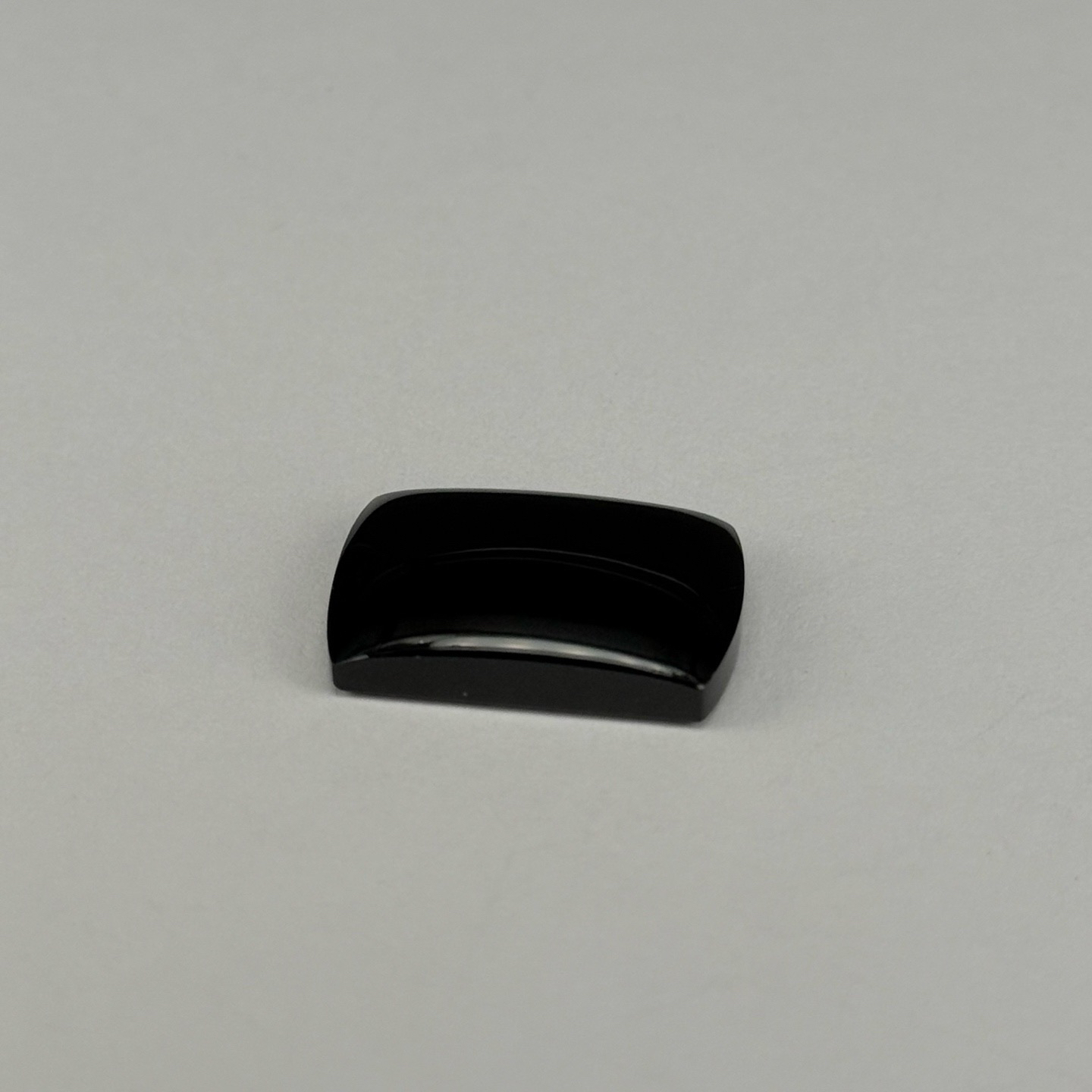 精品墨翠马鞍戒面 种好色正 黑度极好 打灯通透 油性十足  尺寸20.1
