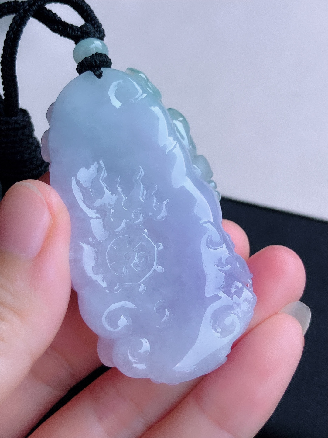 冰粉紫文殊观音，饱满大气，尺寸67.3/38/12.3/自然光实拍