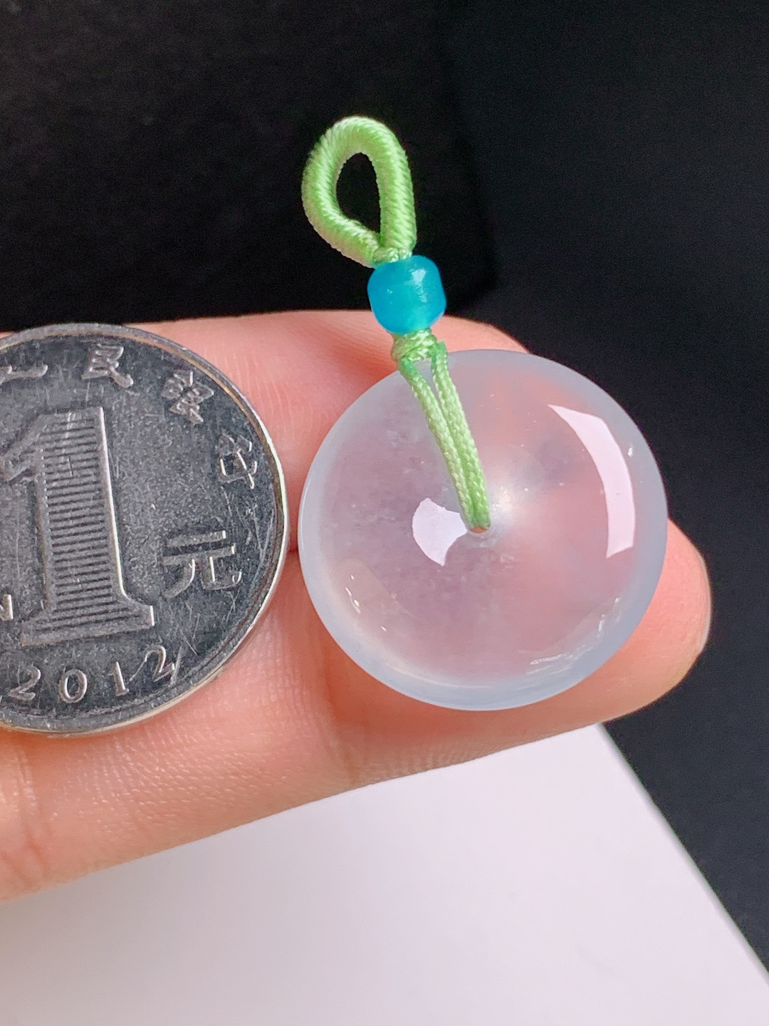冰种飘花平安扣，种水澄澈，圆润厚装，阖家平安 49