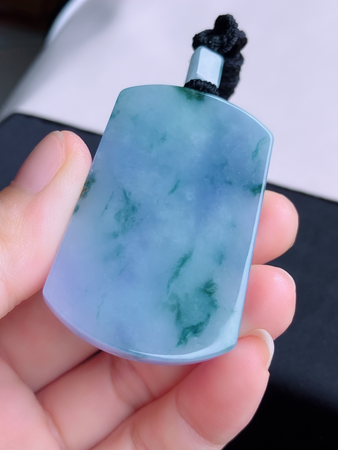 冰紫平安牌，简约时尚，自然光实拍