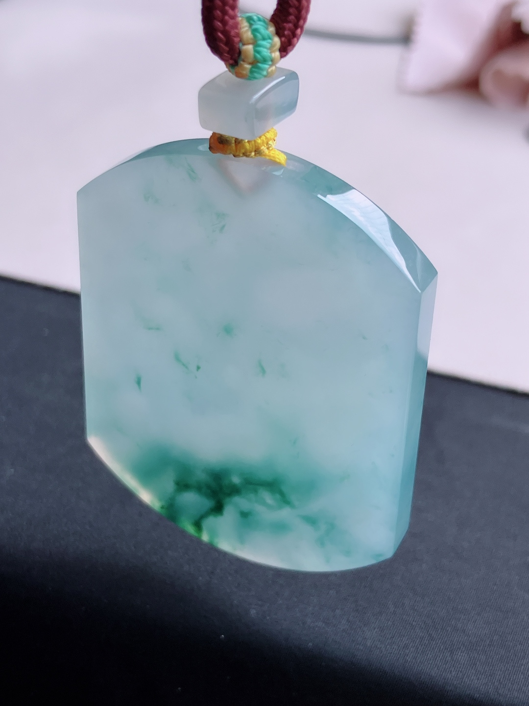 冰飘花大平安牌，晶莹剔透，意境美，自然光实拍