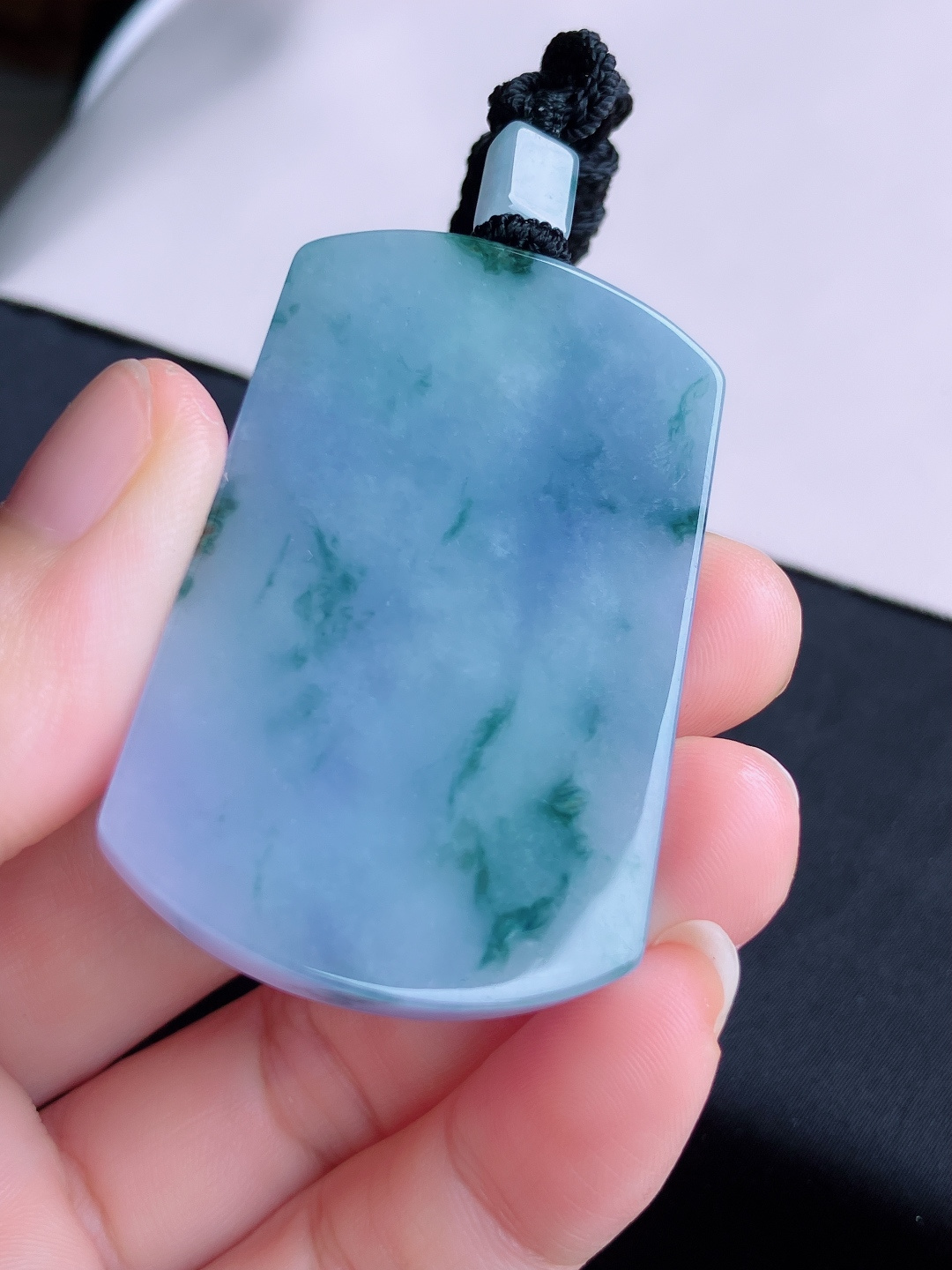 冰紫平安牌，简约时尚，自然光实拍