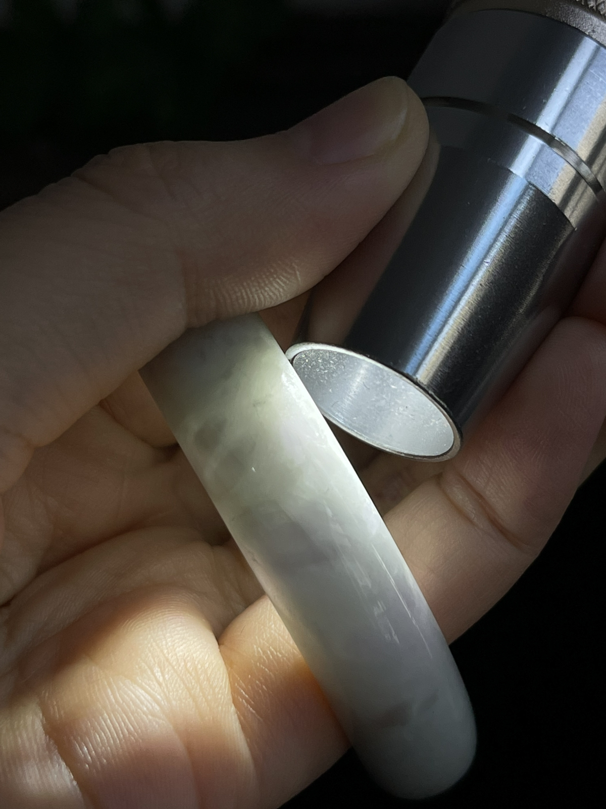 正圈51.6圈口，翡翠淡紫色手镯