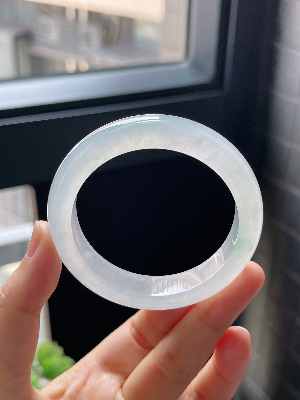 圈口50，冰种飘花翡翠正圈手镯9.10