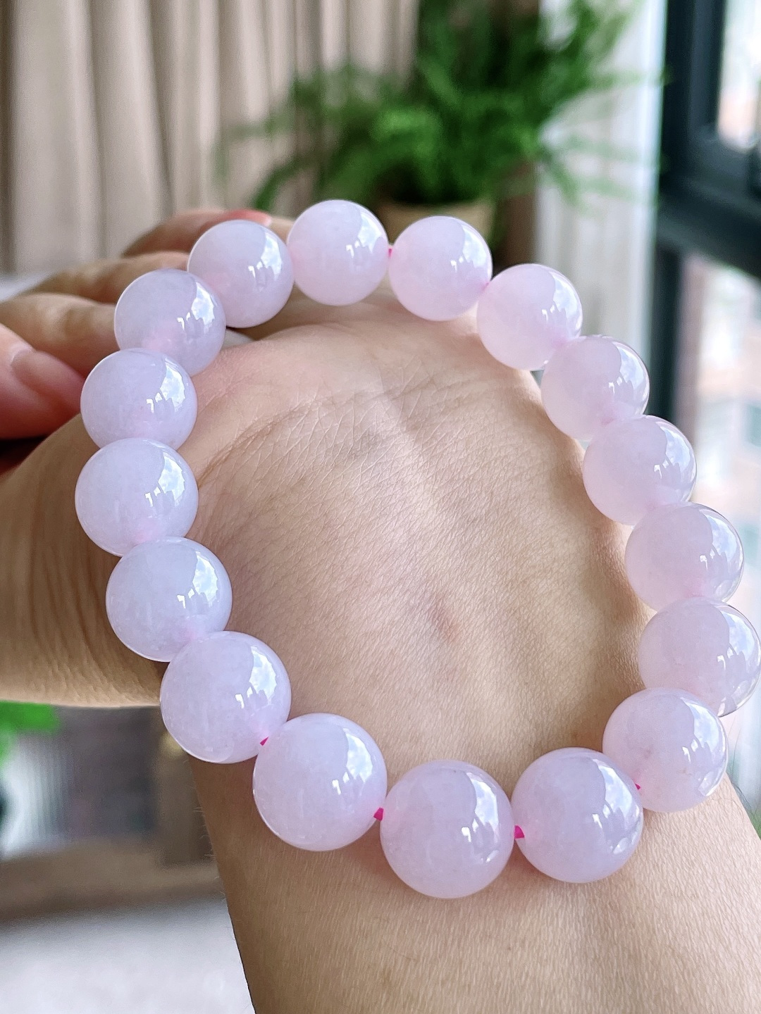 【珠子】冰紫罗兰手串圆珠珠子手串【说明】性比高【尺寸】12.4mm【重量】59.2克