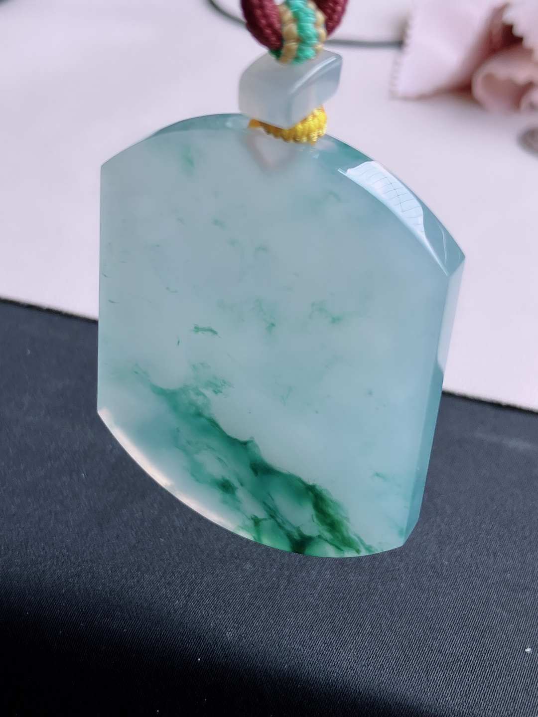 冰飘花大平安牌，晶莹剔透，意境美，自然光实拍