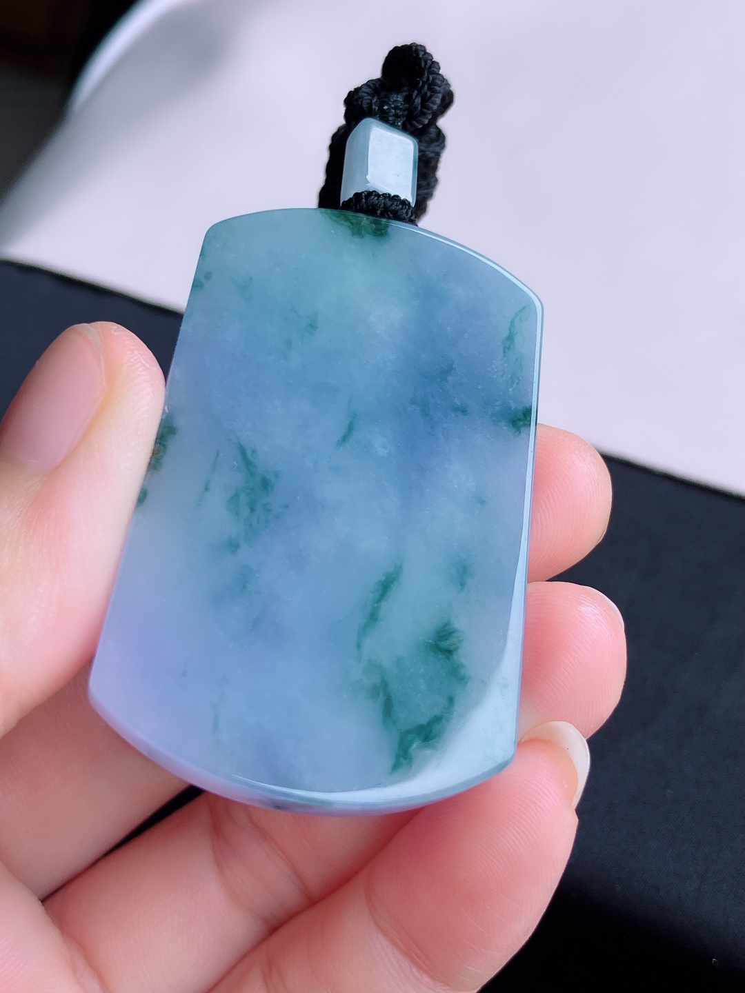 冰紫平安牌，简约时尚，自然光实拍